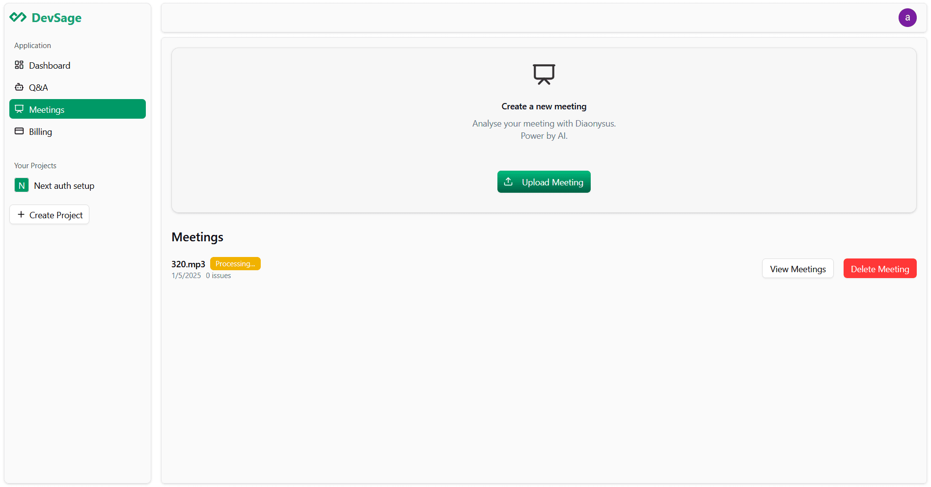 Upload Meeting Recordings